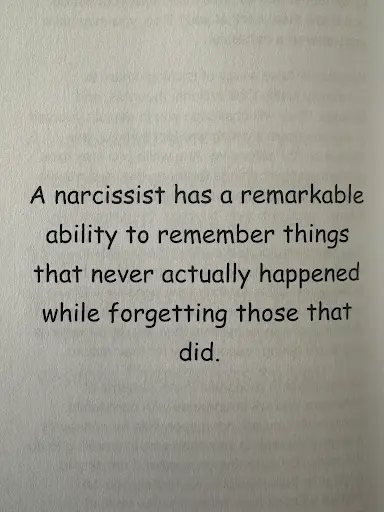 Narcissists have selective amnesia